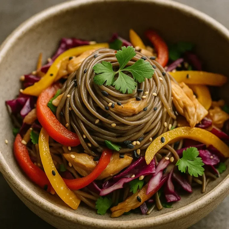 Asian Chicken Soba Noodle Salad