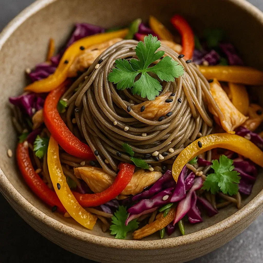 Asian Chicken Soba Noodle Salad