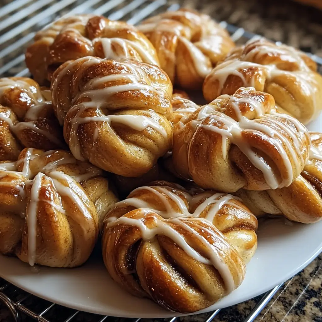 Cinnamon Knots with Coffee Icing