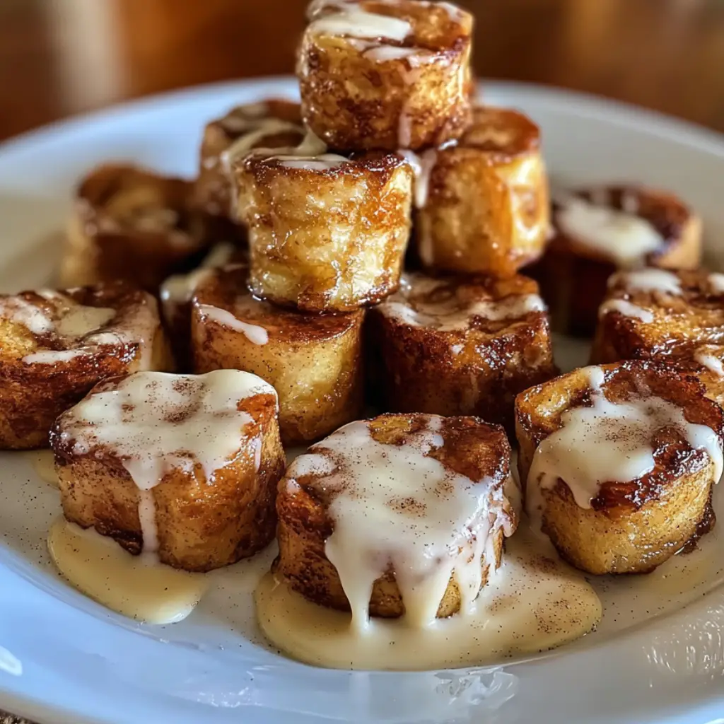 Cinnamon Roll French Toast Bites