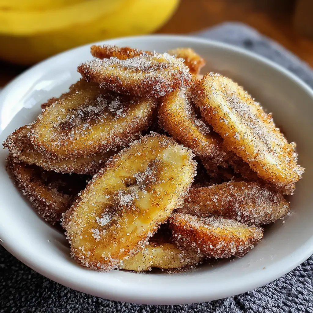 Cinnamon Sugar Air Fryer Banana Chips