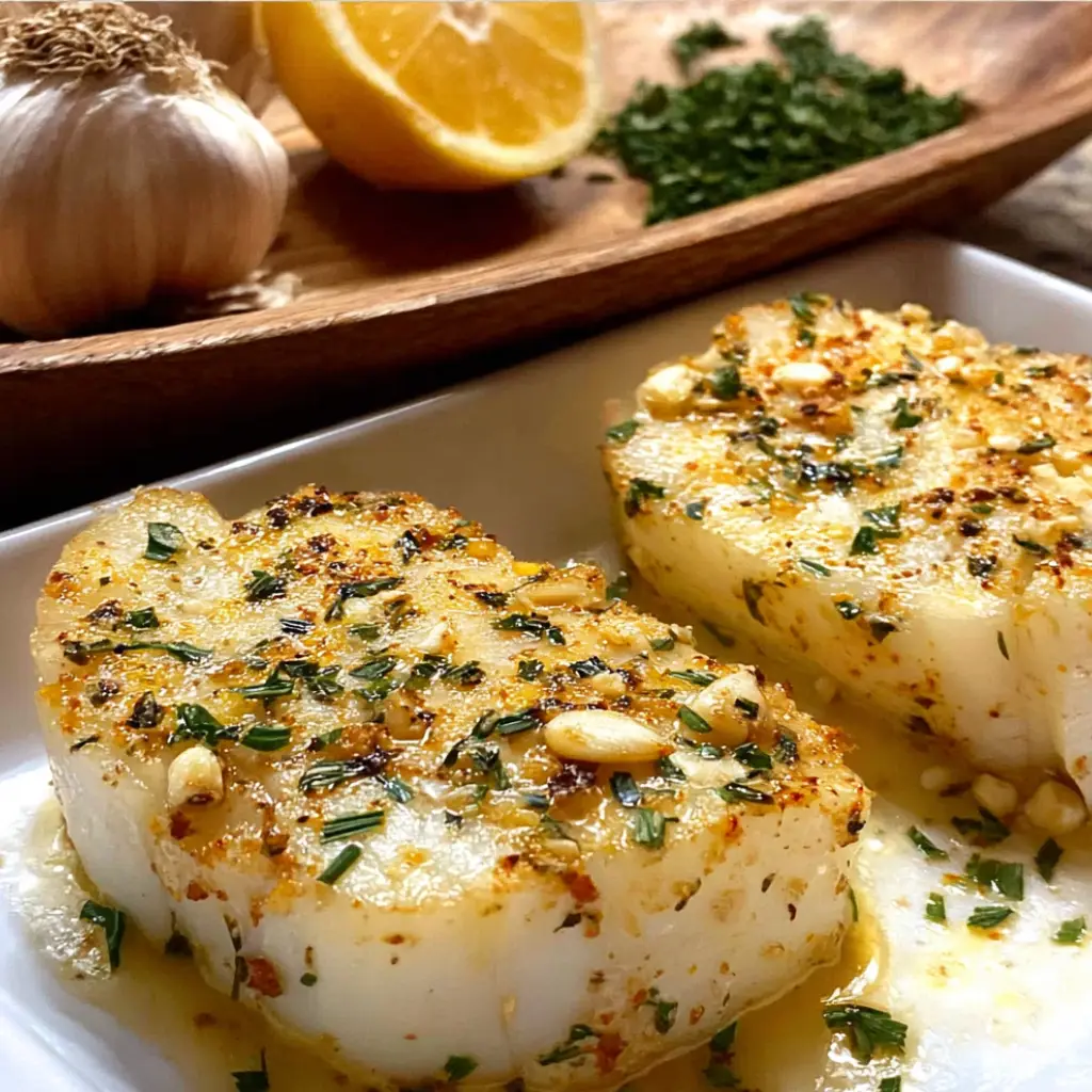 Garlic Butter Baked Cod Recipe