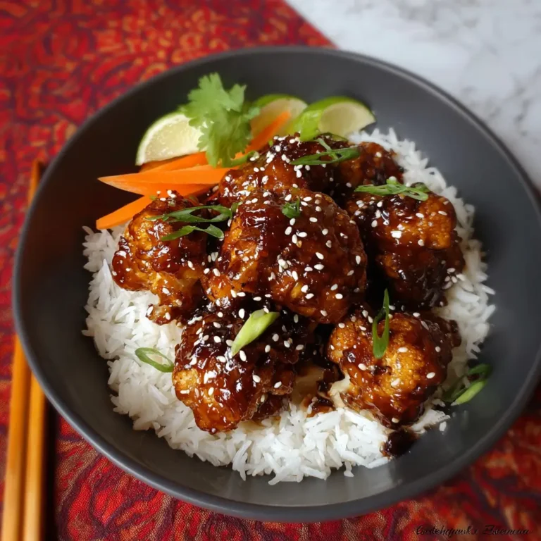 Easy Vegan General Tso Cauliflower
