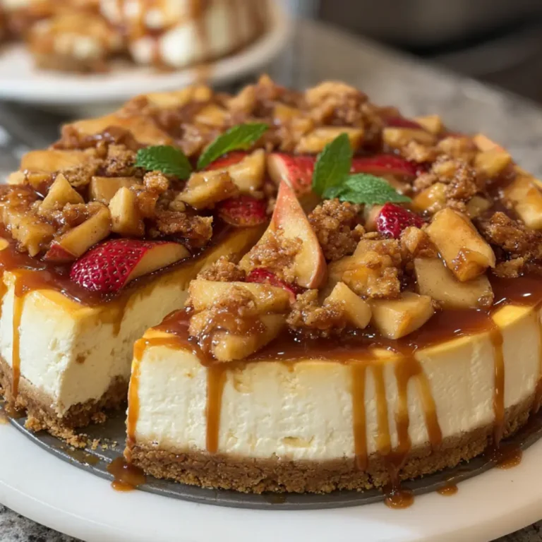 Salted Caramel Apple Pie Cheesecake