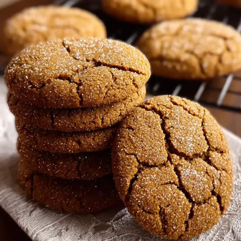 Chewy Gingersnap Molasses Cookies