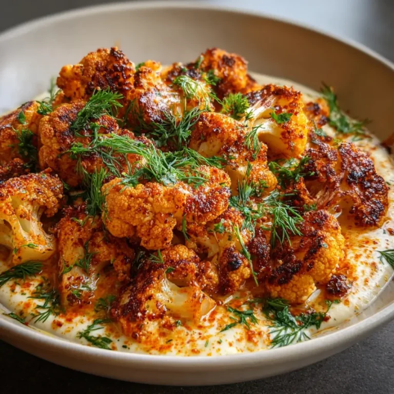 Harissa Cauliflower Tahini Dill