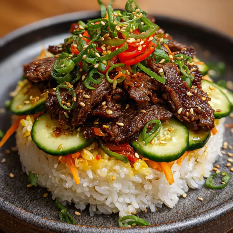 Korean BBQ Beef Stack