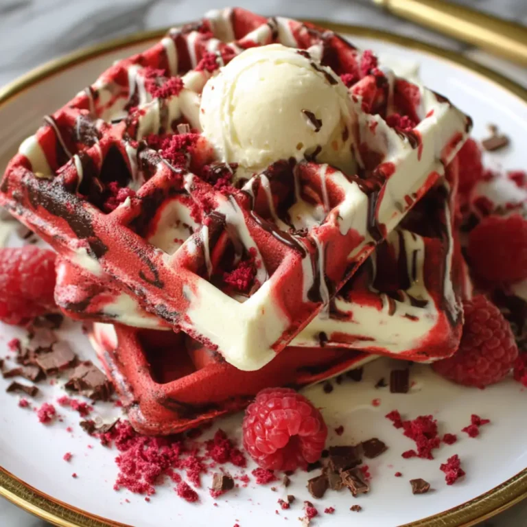 Red Velvet Marble Waffles