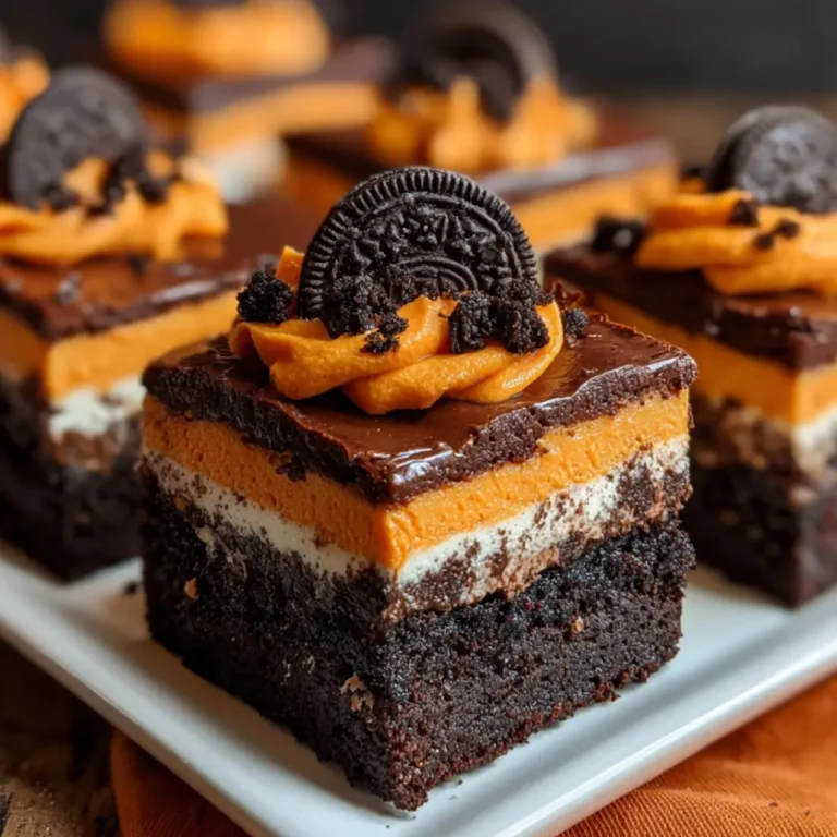 Oreo Layered Halloween Brownies