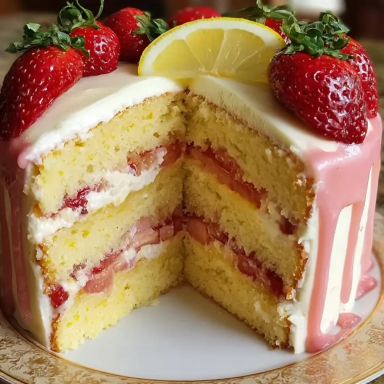 Strawberry Lemonade Layer Cake