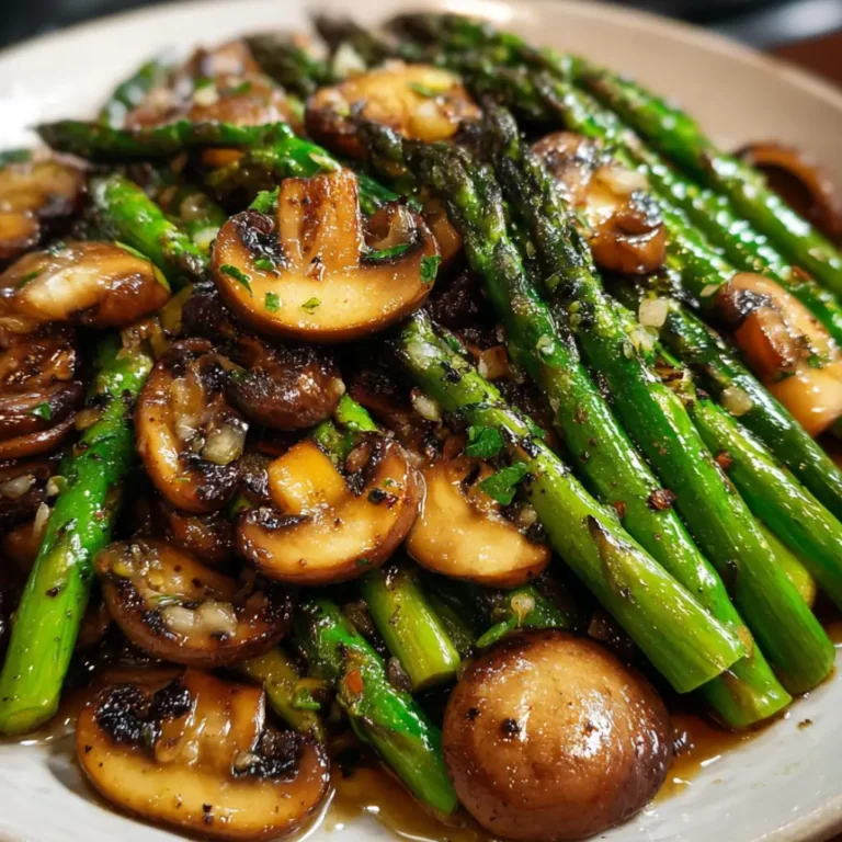 Sautéed Asparagus Mushrooms