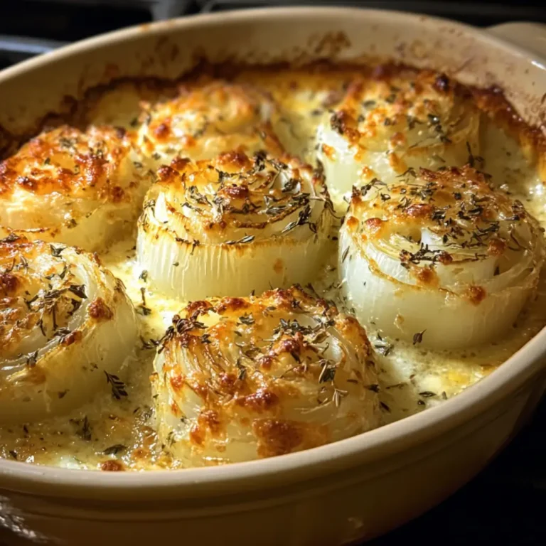 Asiago Creamy Baked Onions