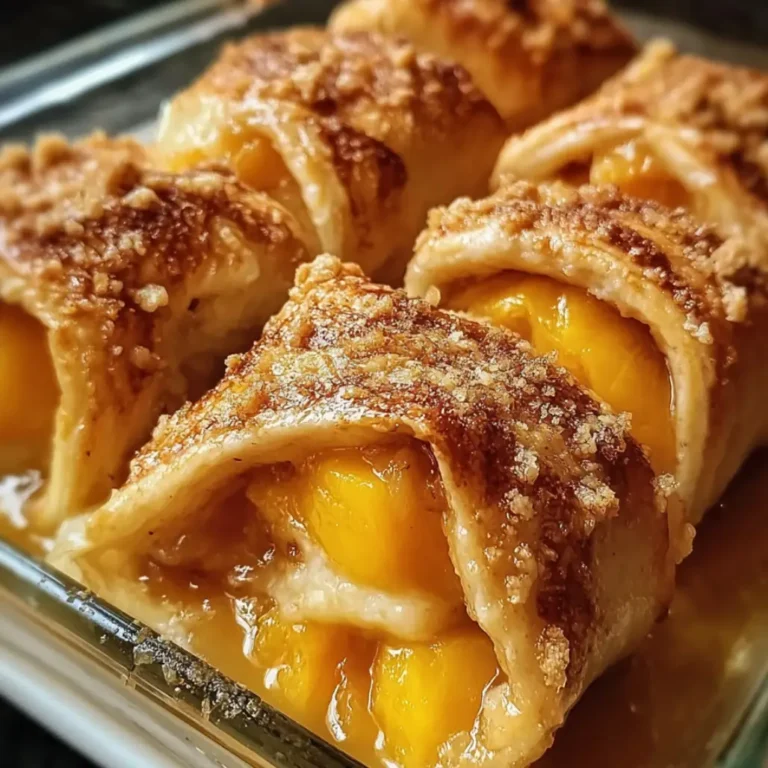 Peach Cheesecake Cobbler Rolls