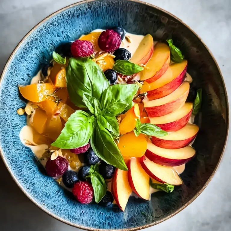 Basil Peach Honey Lime