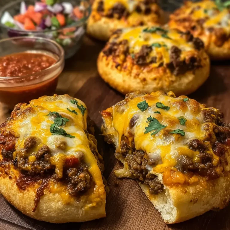 Loaded Taco Pizza Bombs with Queso