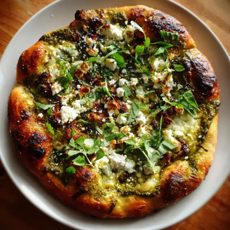 Green Pizza Pesto Feta Artichokes