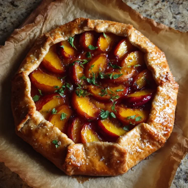 Rustic Peach Galette Pastry