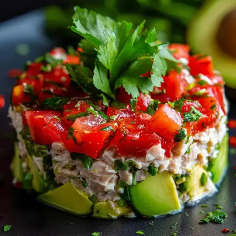 Avocado Tuna Salsa Stack