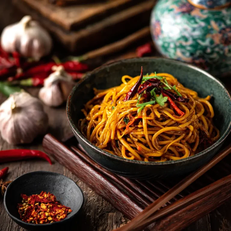 Aromatic Garlic Chilli Noodles
