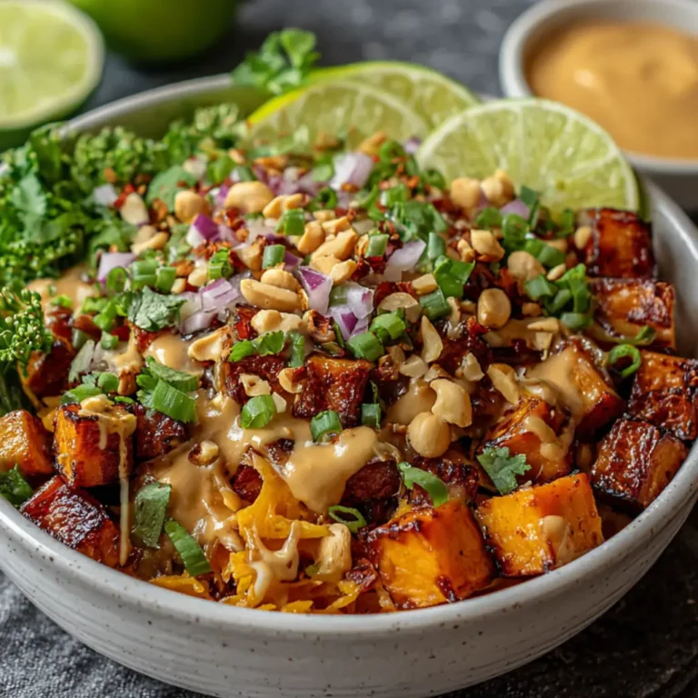 Thai Peanut Sweet Potato Buddha Bowl
