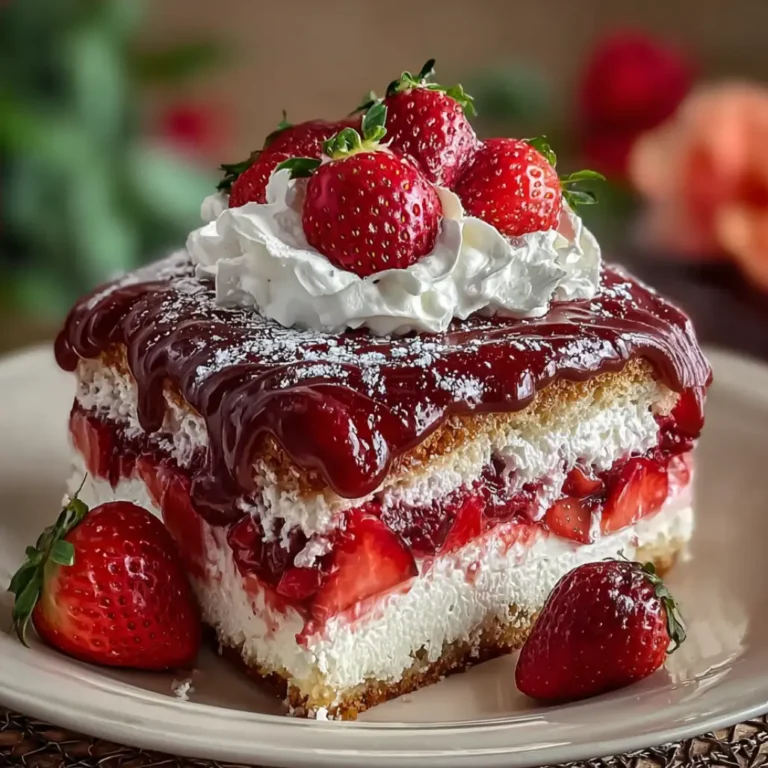 Strawberry Earthquake Cake Delight