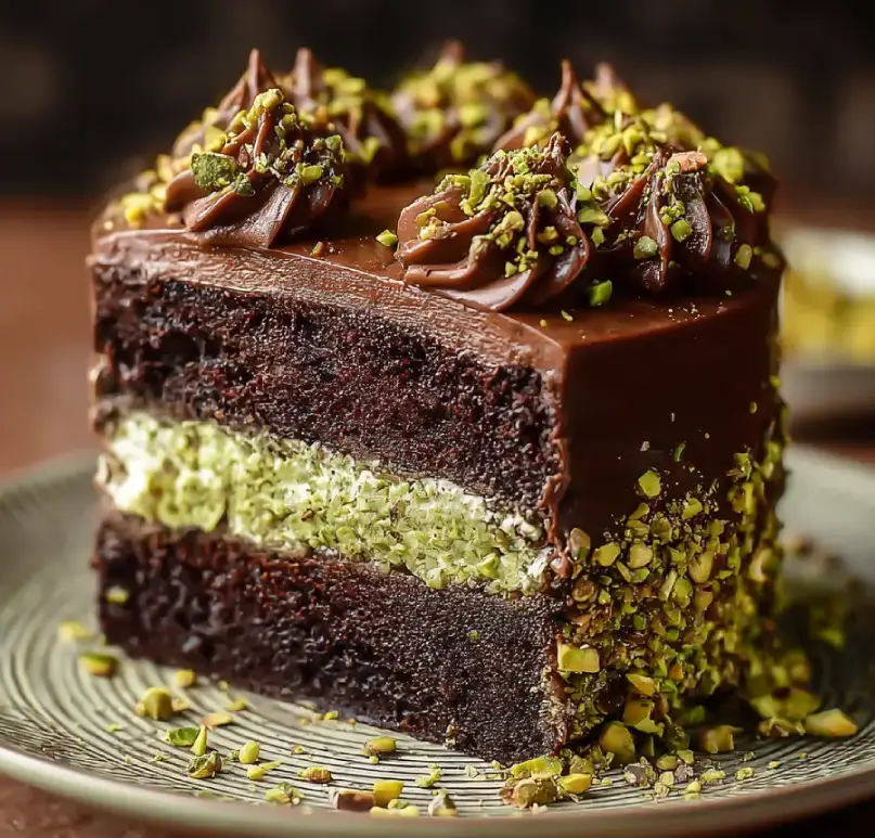 Dubai Chocolate Pistachio Cake