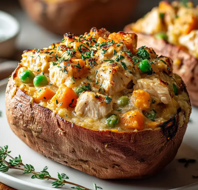 Chicken Pot Pie with Sweet Potatoes
