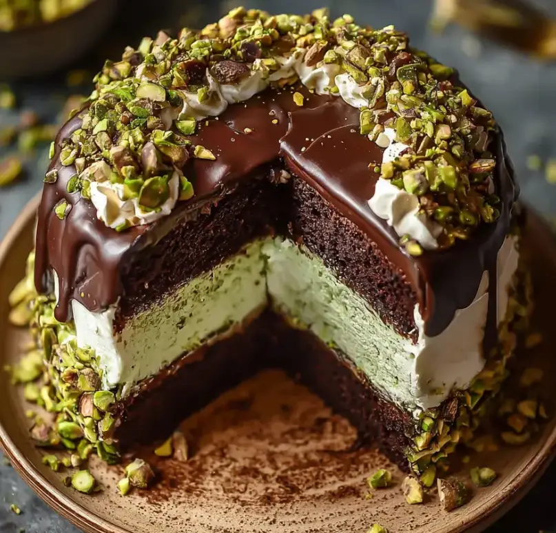 Dubai Chocolate Pistachio Cake