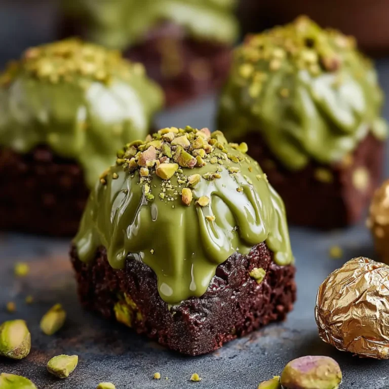 pistachio ferrero rocher brownies