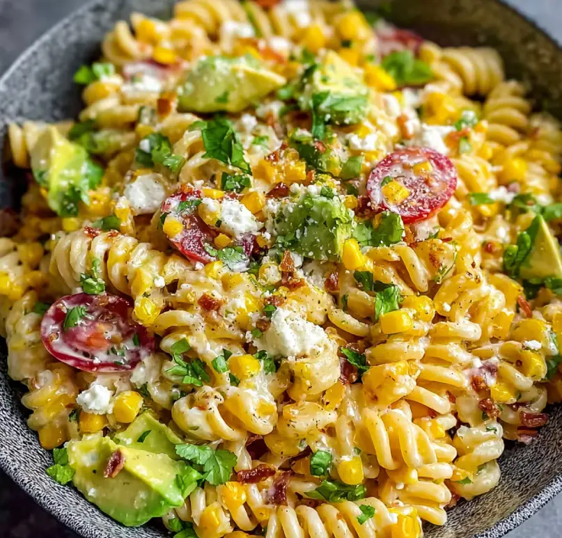 Perfect Mexican Street Corn Pasta Salad