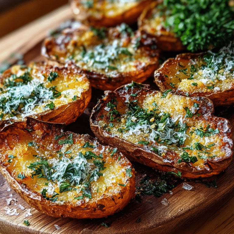 crispy garlic herb roasted potato skins