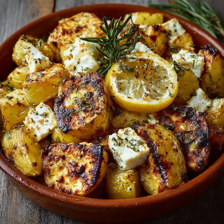 baked feta potatoes with lemon