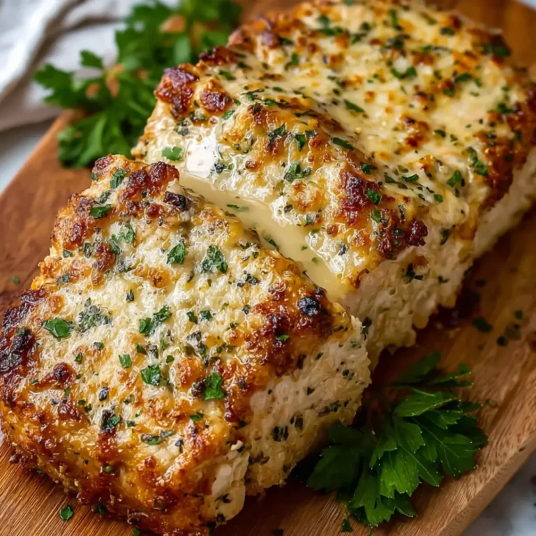 savory garlic parmesan chicken loaf
