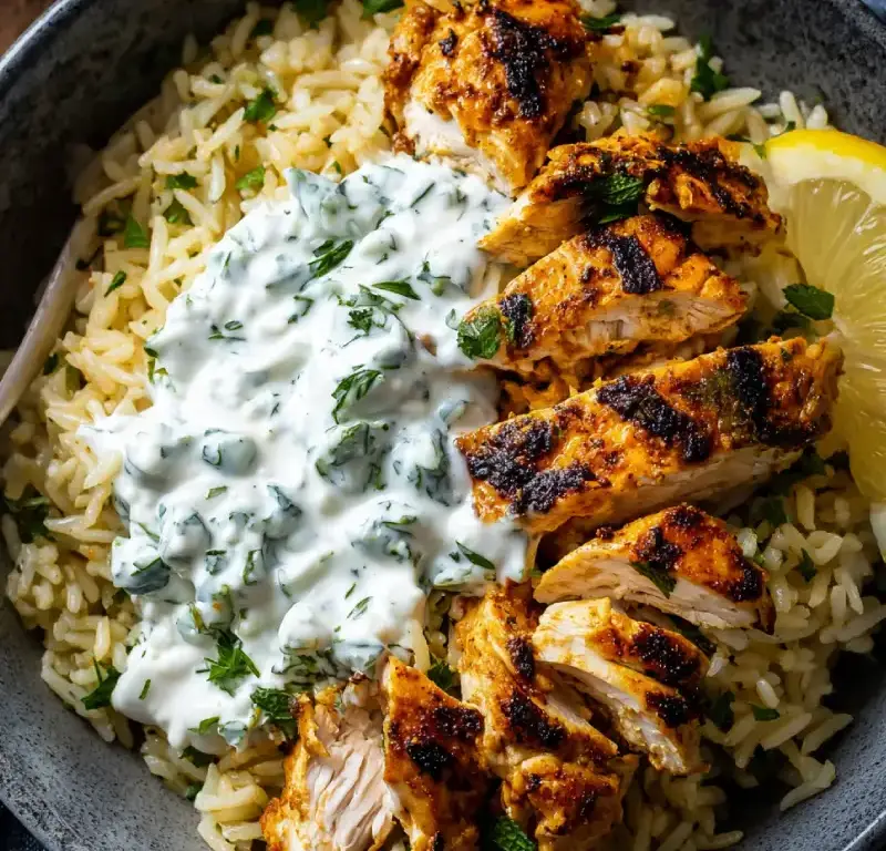 Chicken Tzatziki Rice Bake