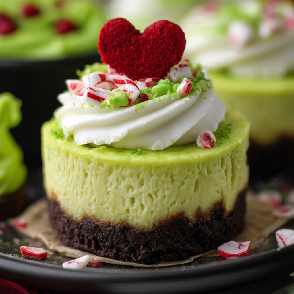 Grinch Mini Cheesecakes