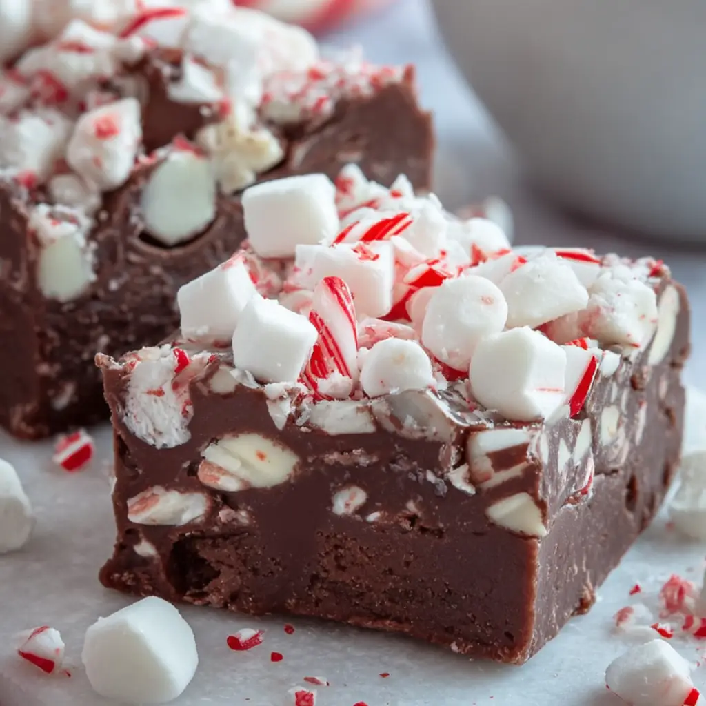 Hot Chocolate Peppermint Fudge