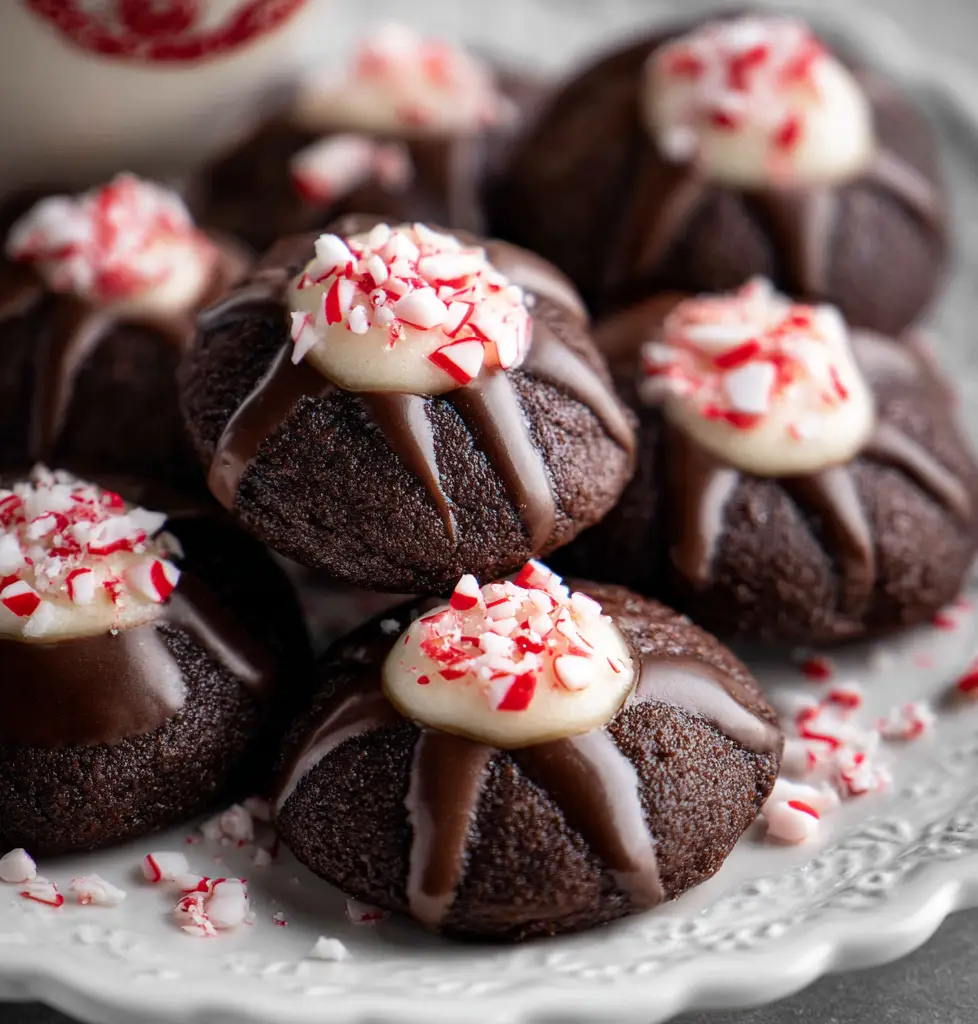 Chocolate Peppermint Blossoms