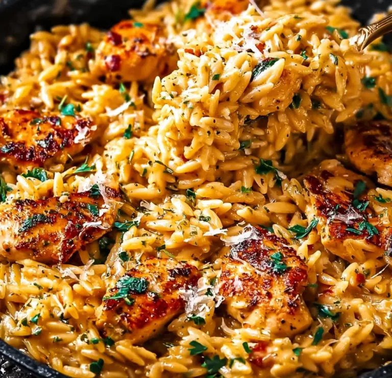 One-Pot Cajun Chicken Alfredo Orzo