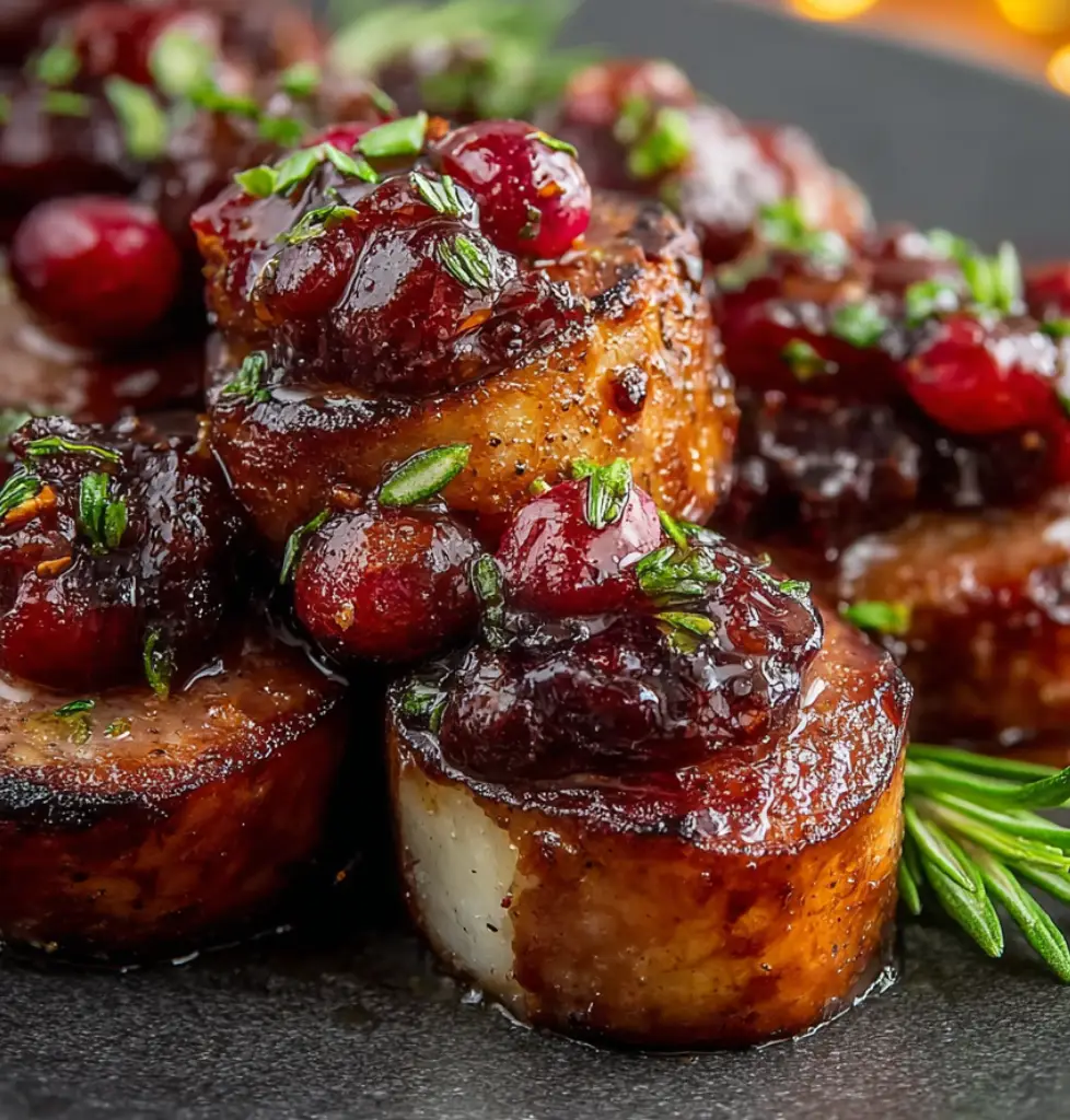 Sheet Pan Smoked Sausage Cranberry Bites