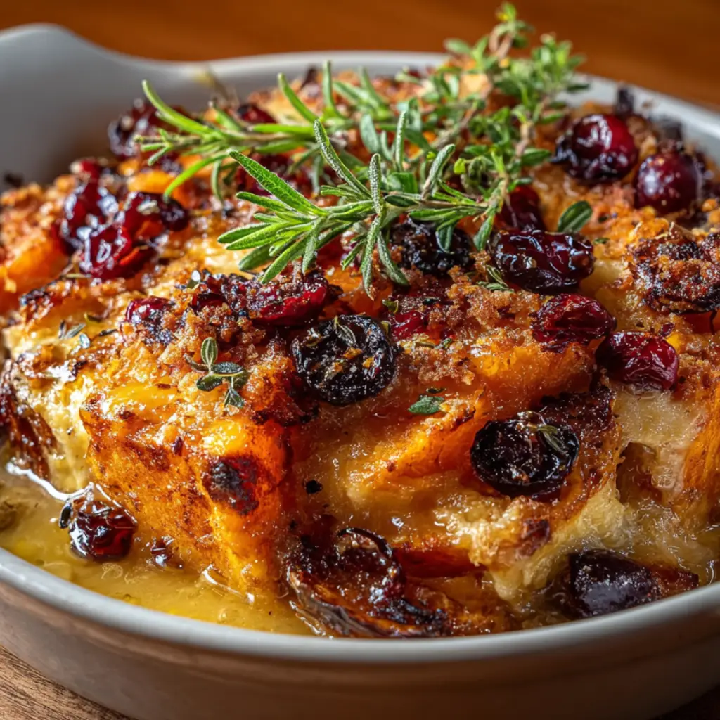 Sweet Potato Cranberry Gratin