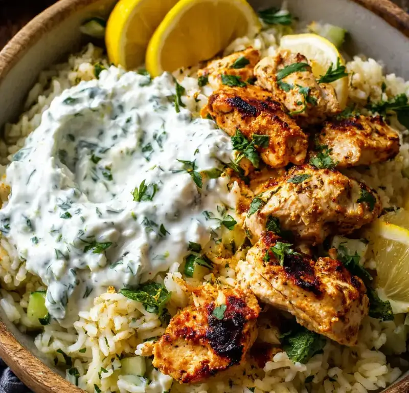 Chicken Tzatziki Rice Bake