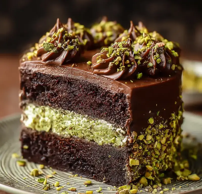 Dubai Chocolate Pistachio Cake