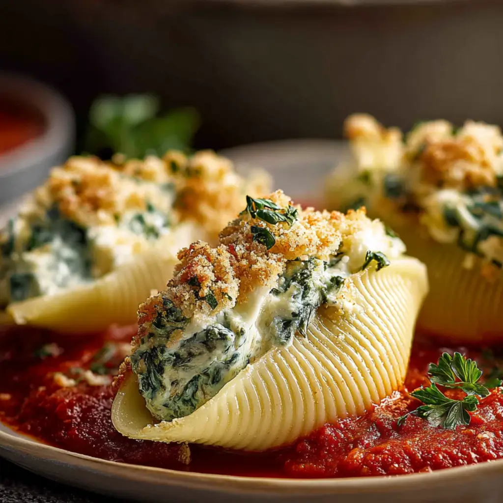 Easy Christmas Stuffed Shells