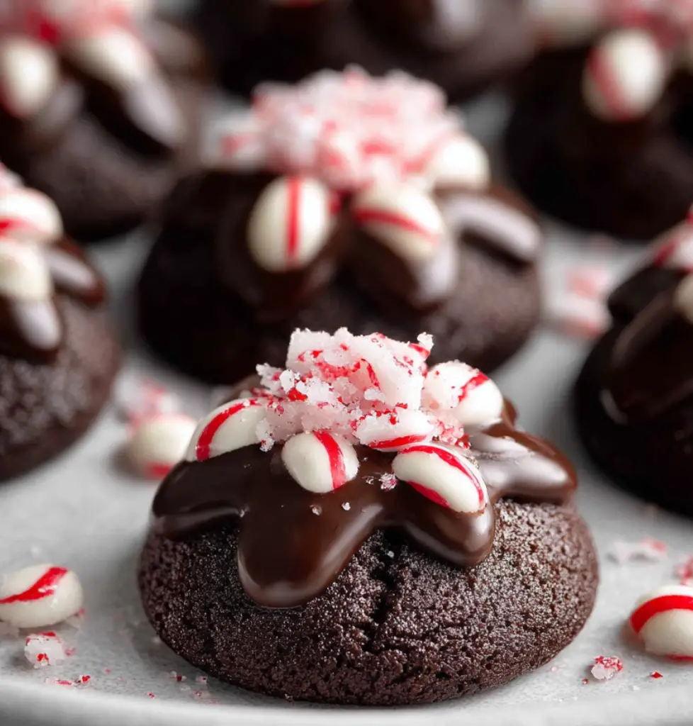 Chocolate Peppermint Blossoms