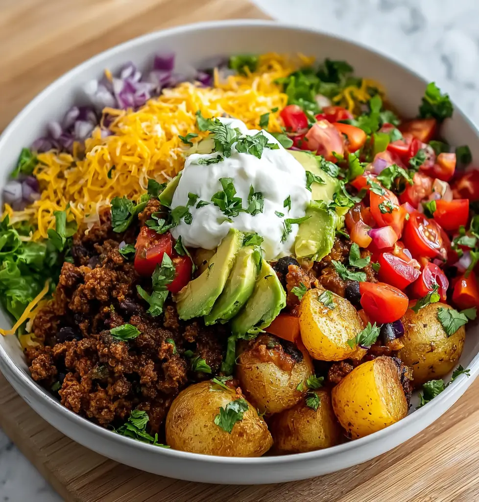 Loaded Potato Taco Bowl
