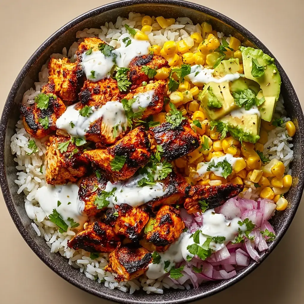 Street Corn Chicken Rice Bowl