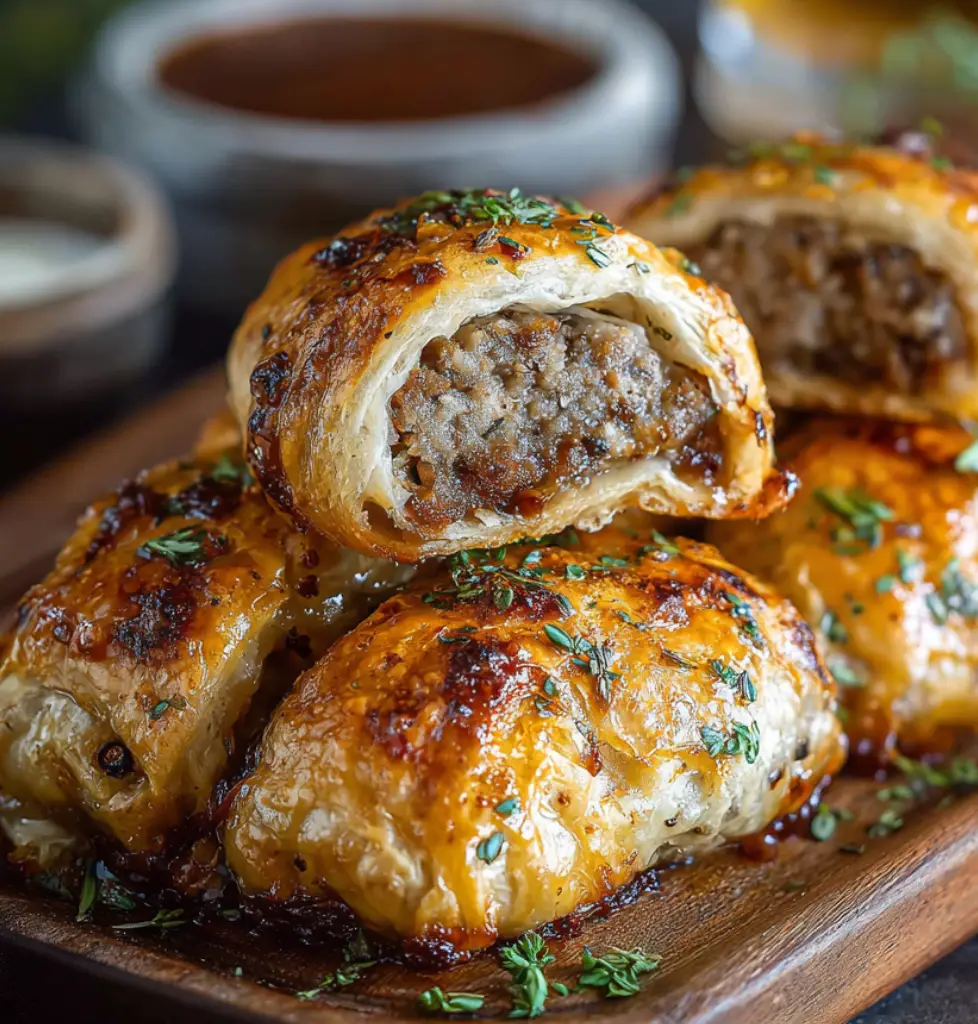 Savory French Onion Sausage Rolls