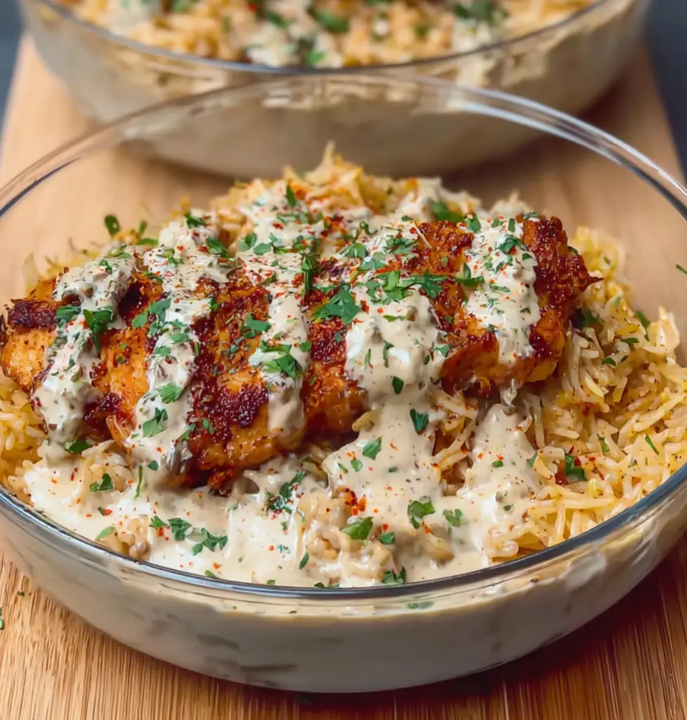 High Protein Creamy Cajun Chicken & Rice