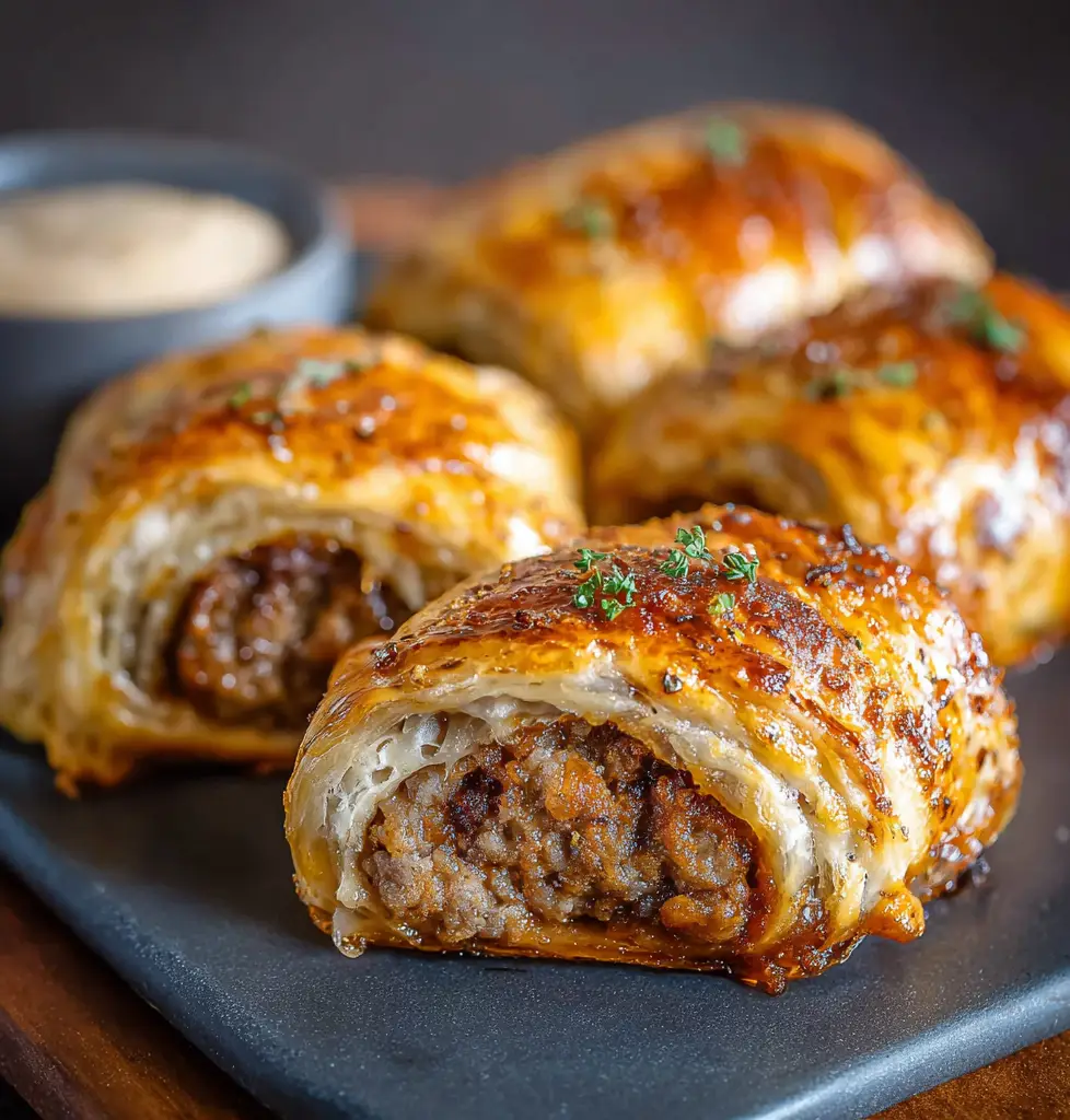 Savory French Onion Sausage Rolls