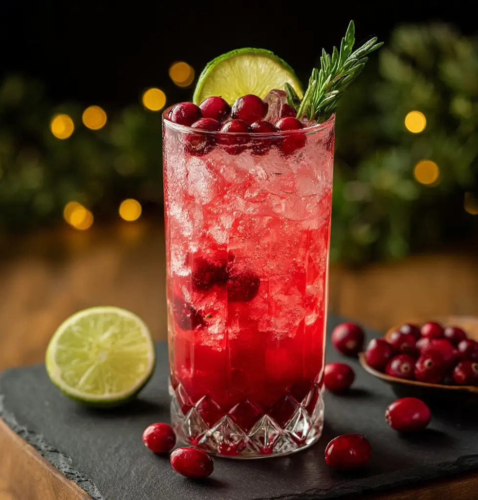 Vanilla Cranberry Crush Mocktail
